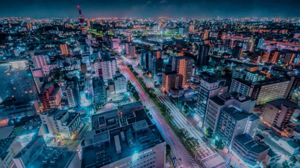 Night cityscape of Nagoya