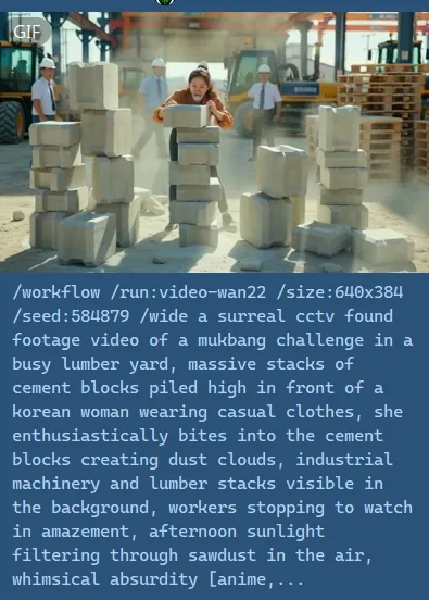 Mukbang skill output example