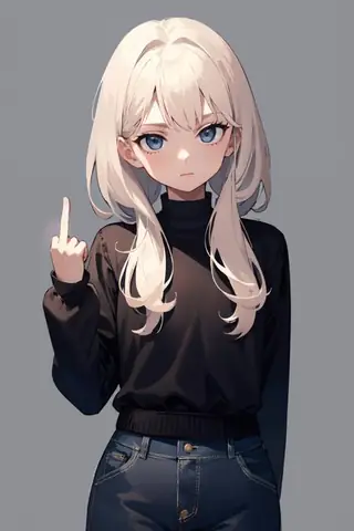 middle finger / flipping off (now left and right hand are separated) v2: right version