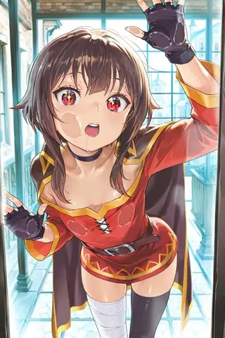 Breasts on glass