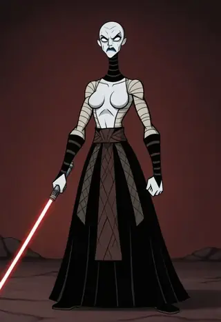 asajj ventress 2d clone wars (Work In Progress)
