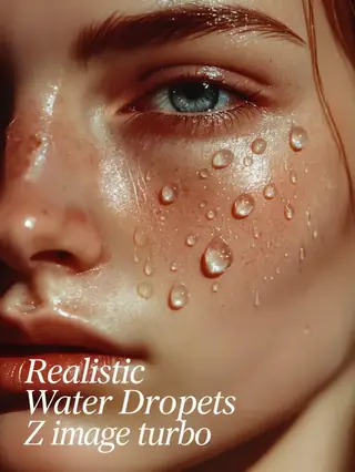 Z Image Turbo / Flux Realistic Water Droplets (Wet Effect) By Devildonia
