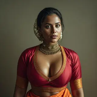 Brown Gajra Portrait