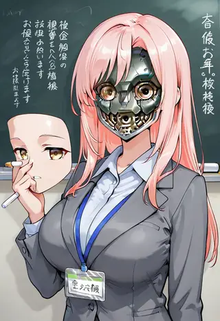 robot maskface full face machabare