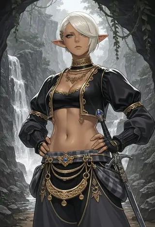 Sha'ir/Sheikh Manteel Armor (+Areuhat NPC) (Final Fantasy XI)
