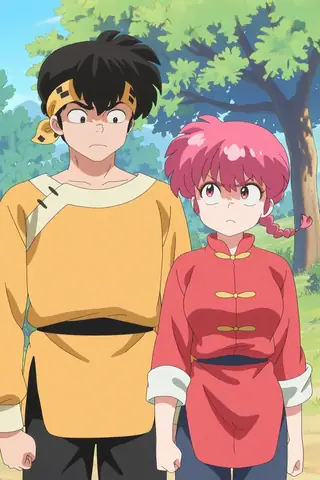 Ranma chan & Ryoga Hibiki/らんまちゃんと響良牙 Ranma ½ | Illus Characters | Commission anime v1
