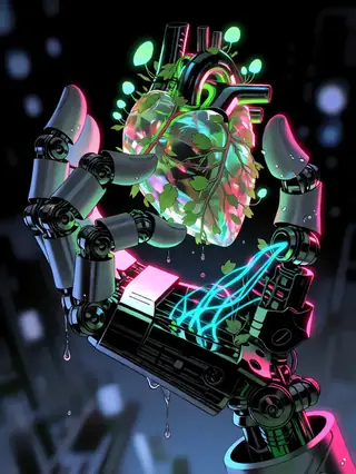 Vyridian : Biomechanical Neon Surrealism