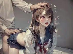 Hand on another's head
