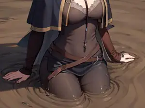 partially submerged