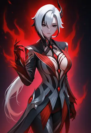 [NoobAI XL EPS v1.1] Arlecchino (Cinder of Two Worlds) | Genshin Impact